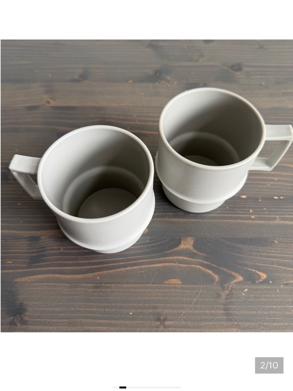 2 x vintage stackable Tupperware mugs - Picture 3 of 6